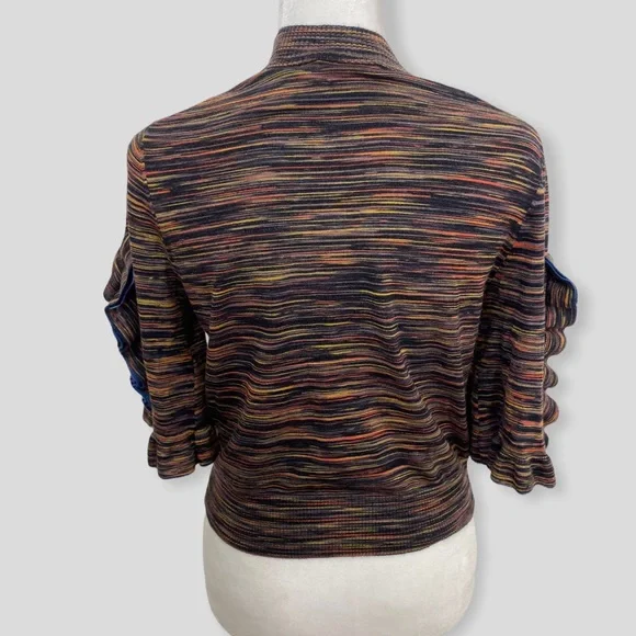 See by Chloe Multicolor Space Dye Ruffle Sleeve Sweater - Picture 2 of 8